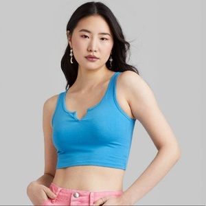 Women's Notch Front Tiny Tank Top - Wild Fable™ Size S